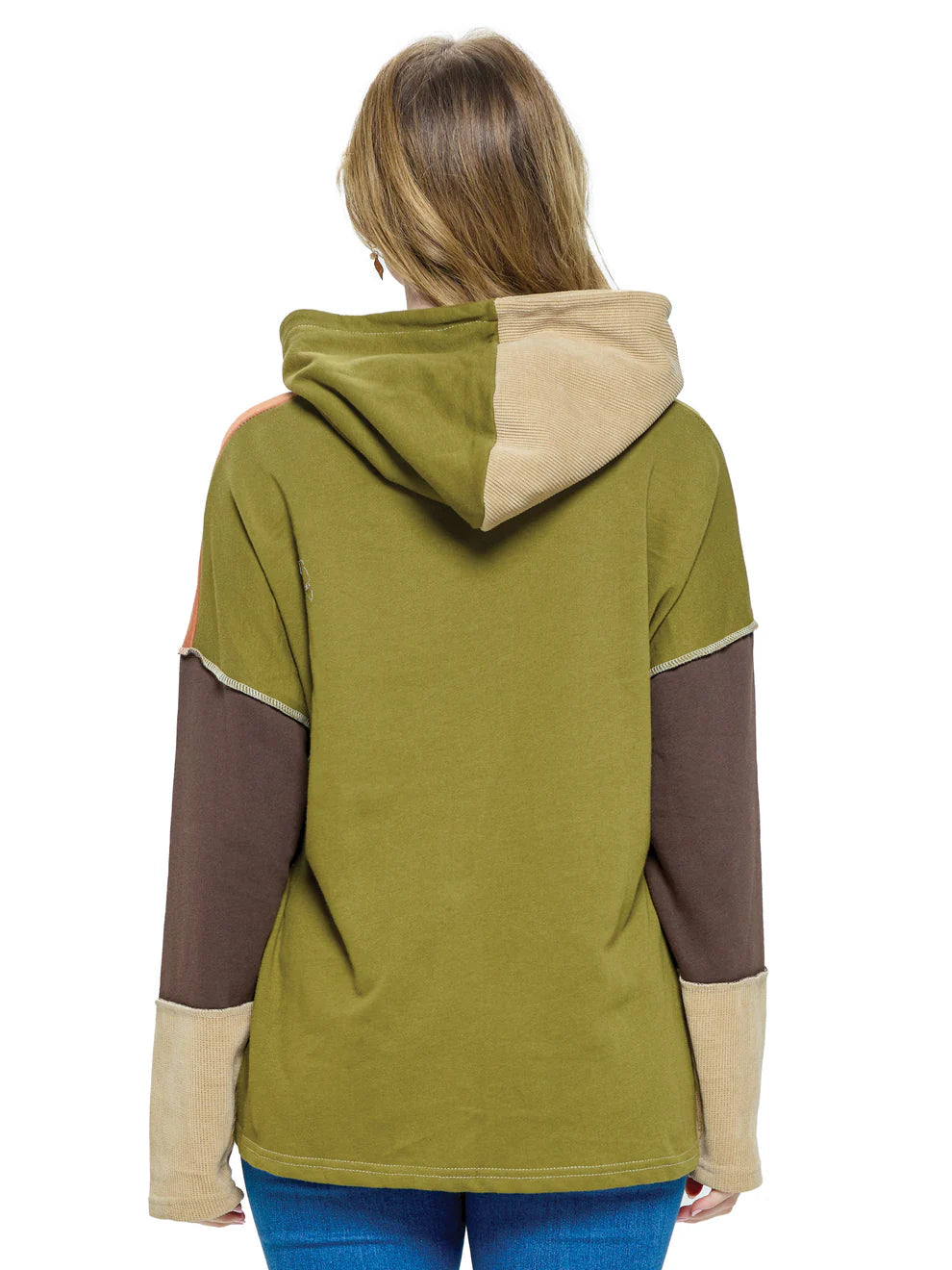 Cotton patchworks hoodie