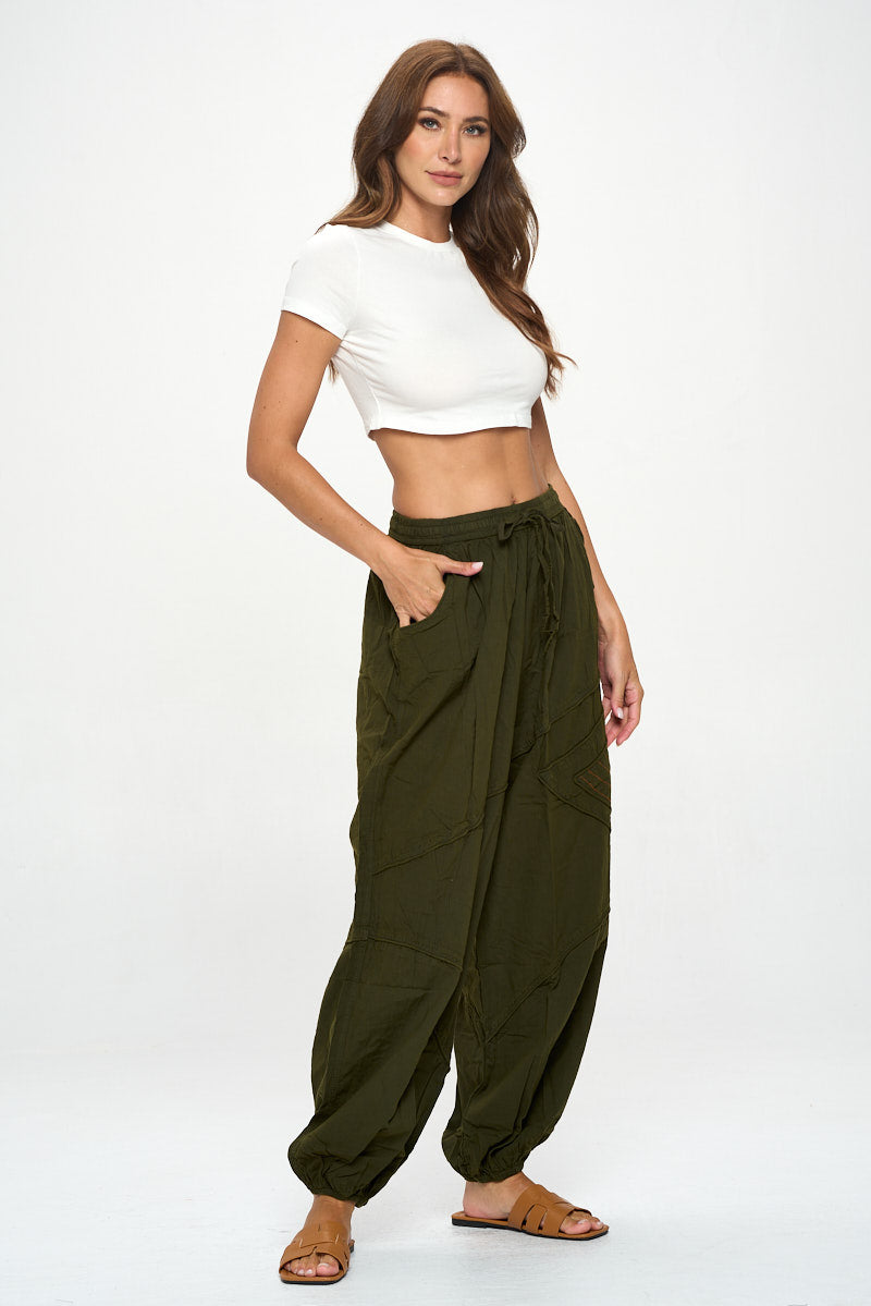 Green hippie pant
