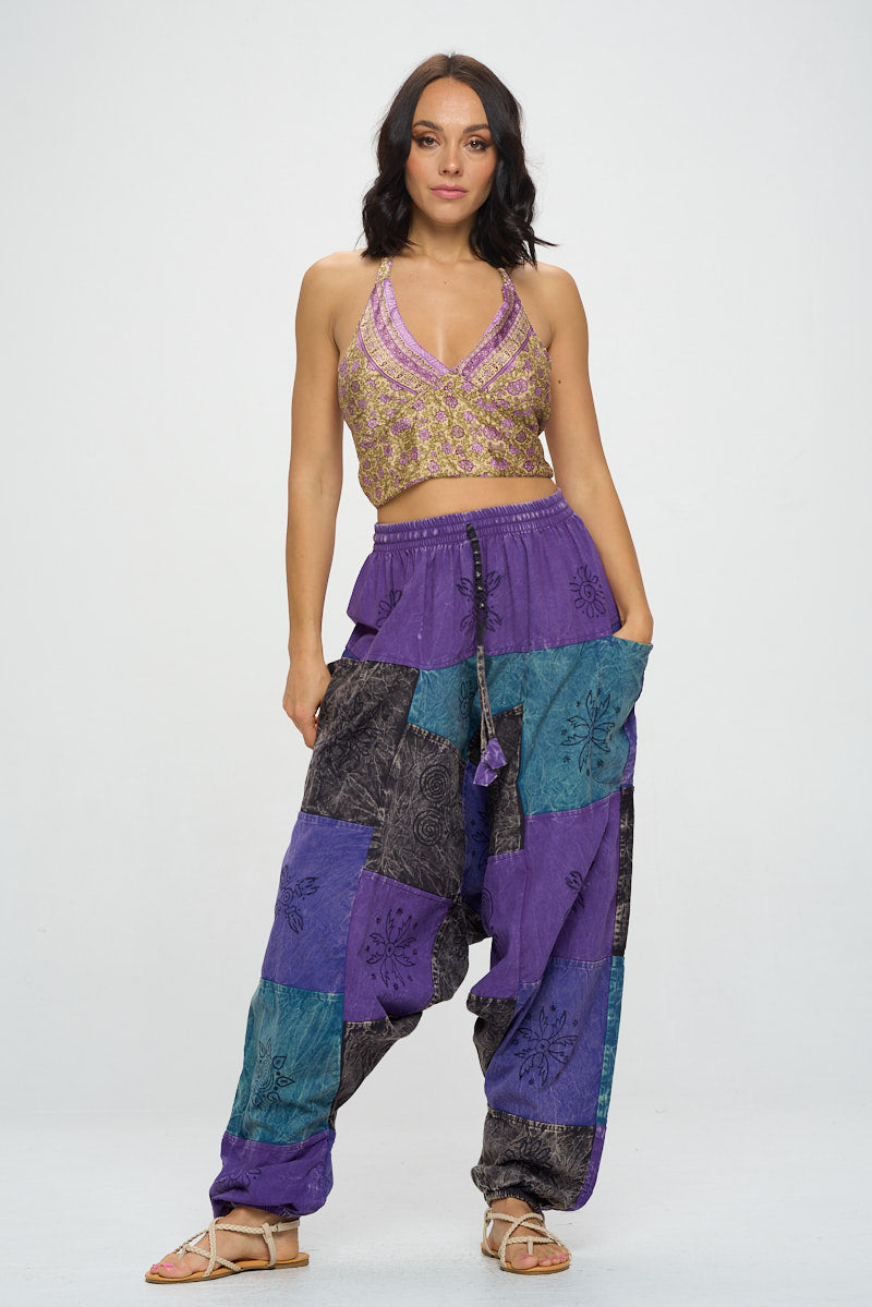 Cotton harem patchworks pant