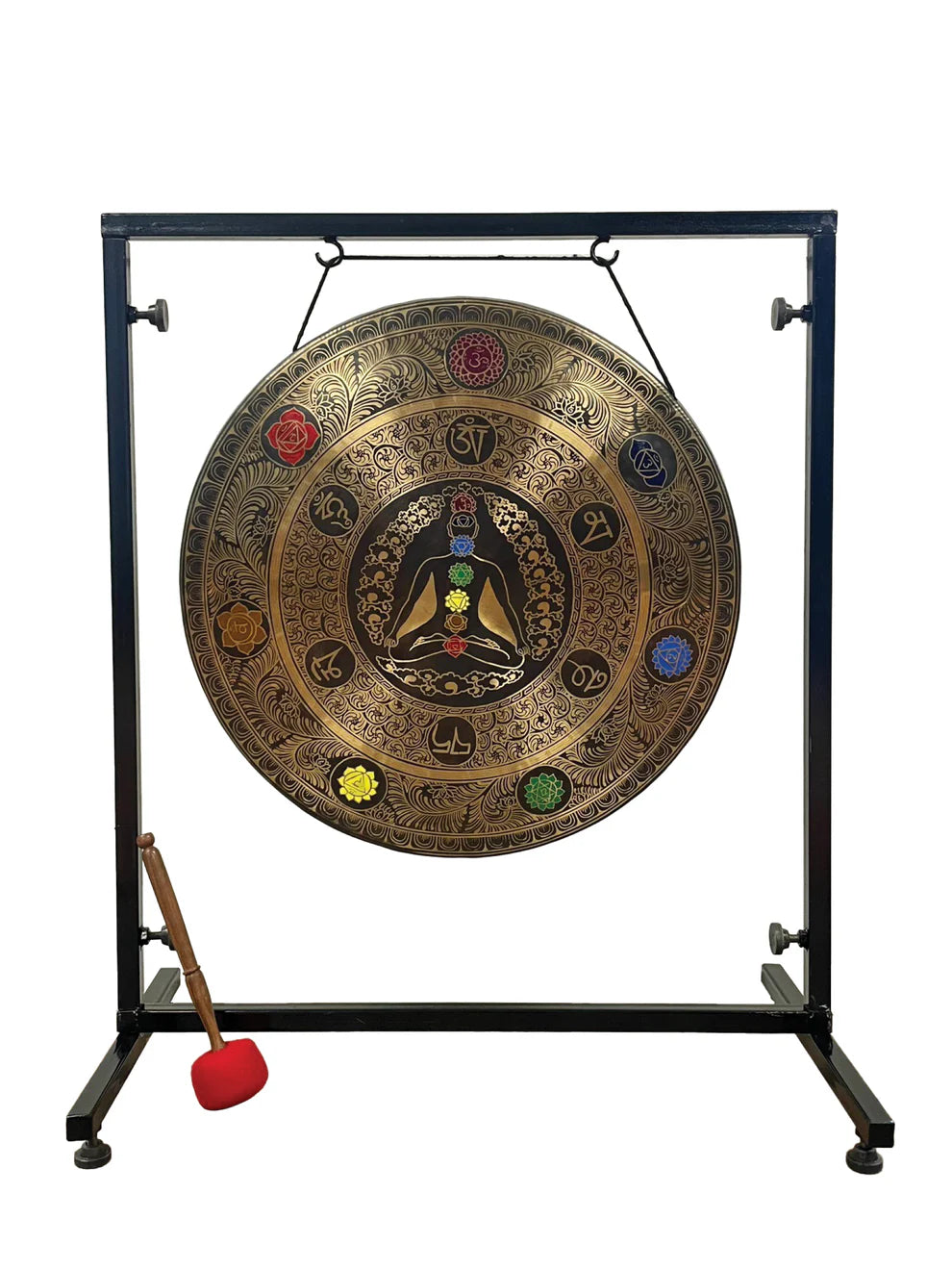 7 chakras engraved gong
