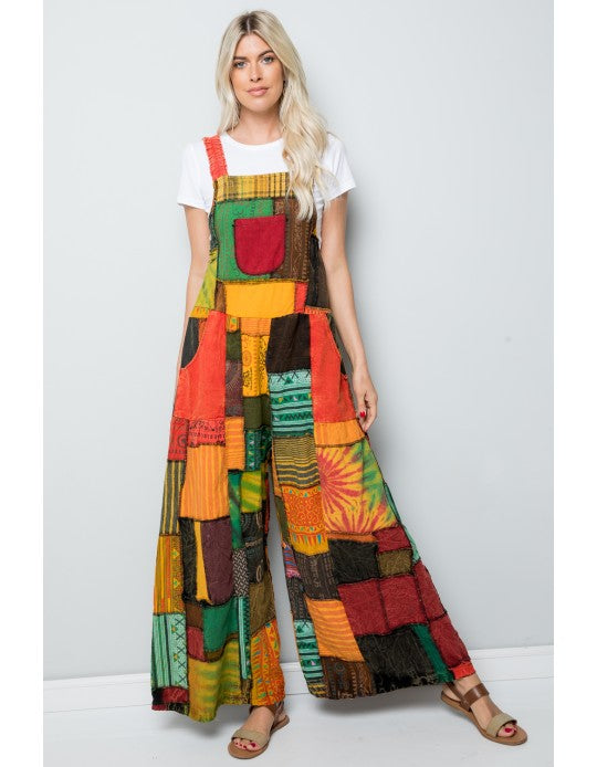 GroovyFlow patchworks palazzo overall