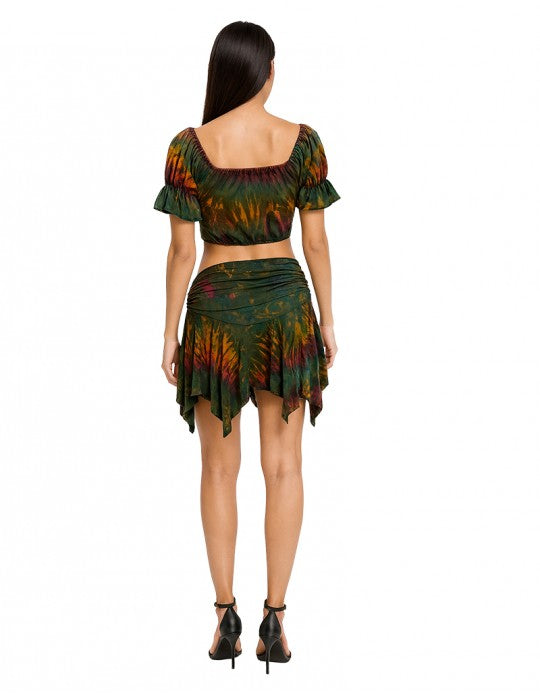 Tie dye boho skirt