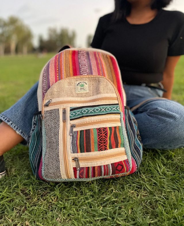 17" large cotton ad hemp backpack