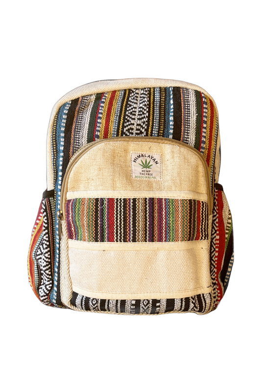 Small hemp and cotton backpack