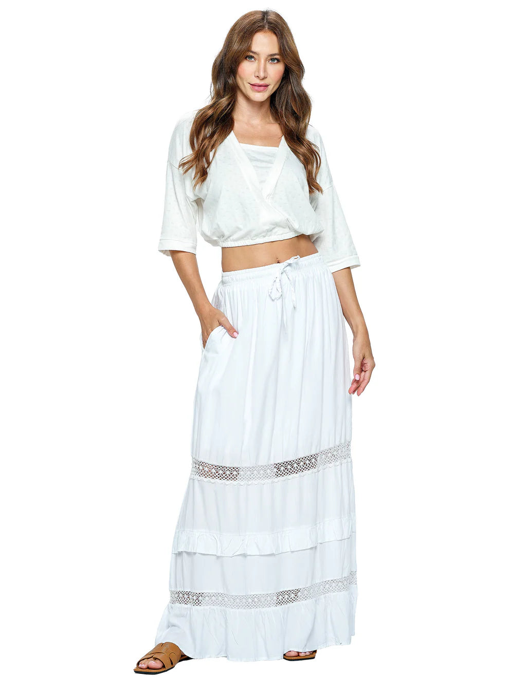 Cotton boho skirt