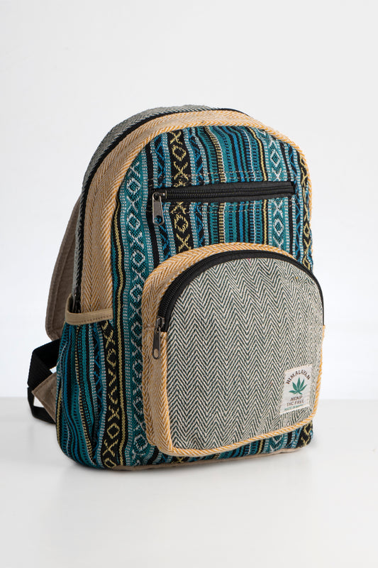 Small hemp and cotton backpack