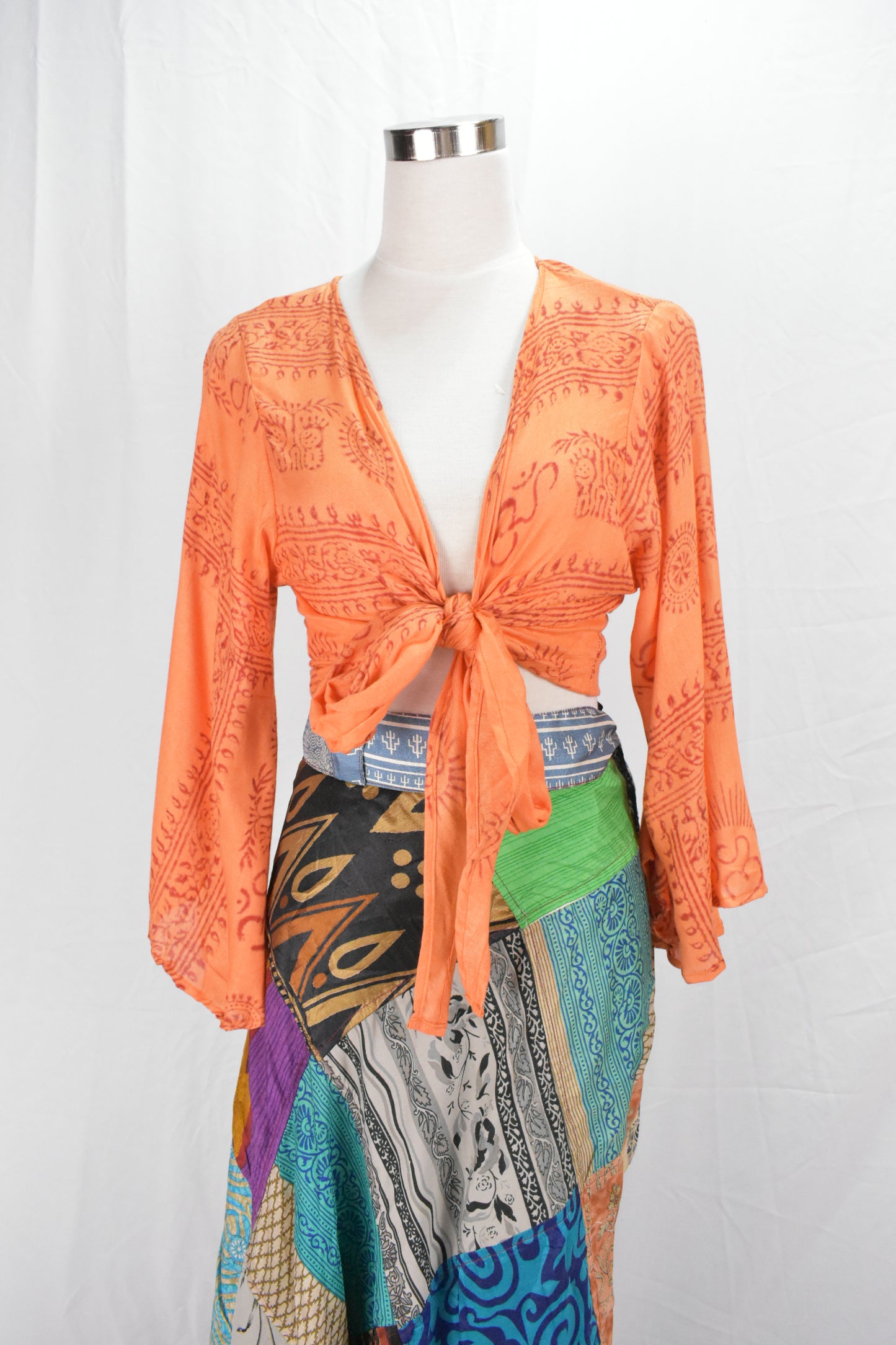 Om print boho top