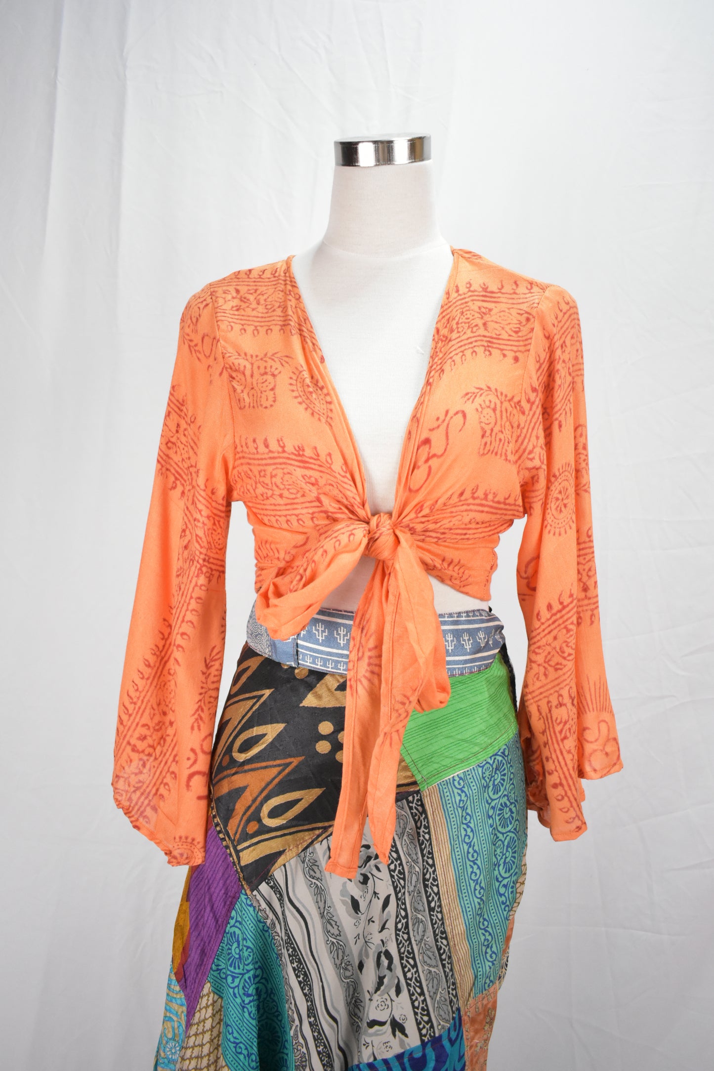 Om print boho top