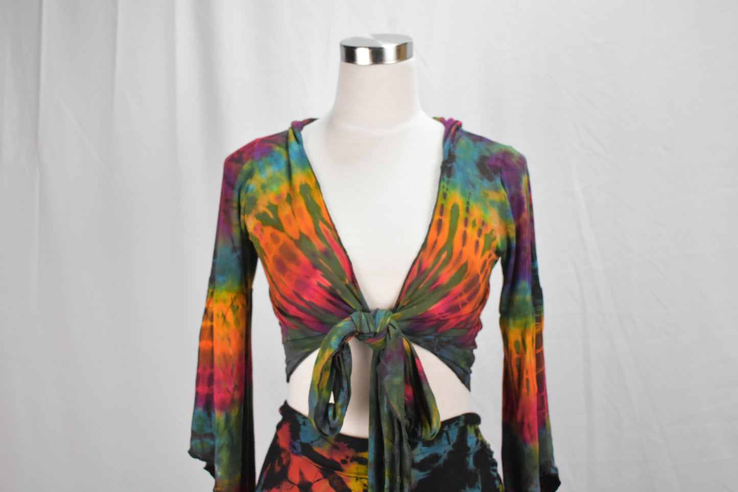 Tie dye boho front tie boho top