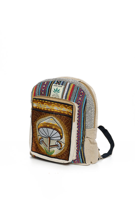 Small Mushrooms Hemp backpack