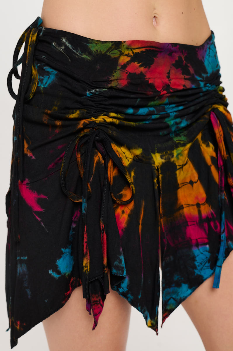 Tie dye top and skirt matching set