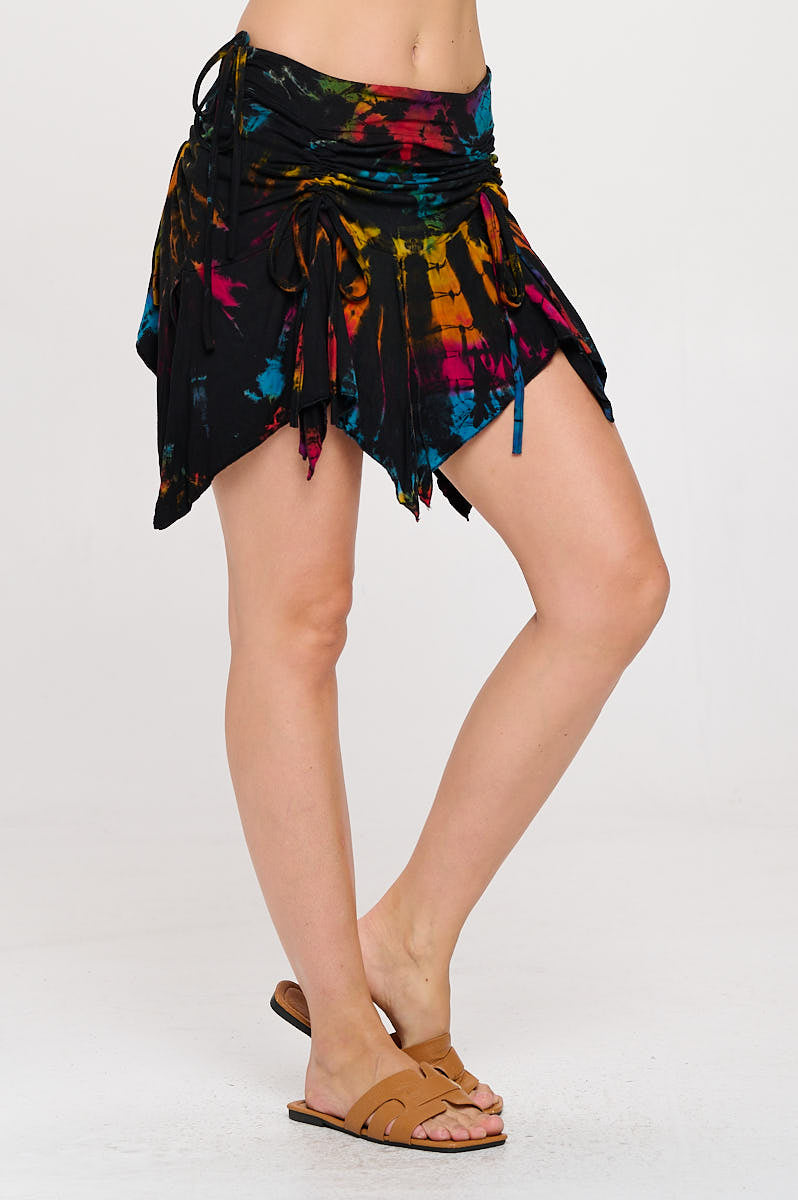 Tie dye top and skirt matching set