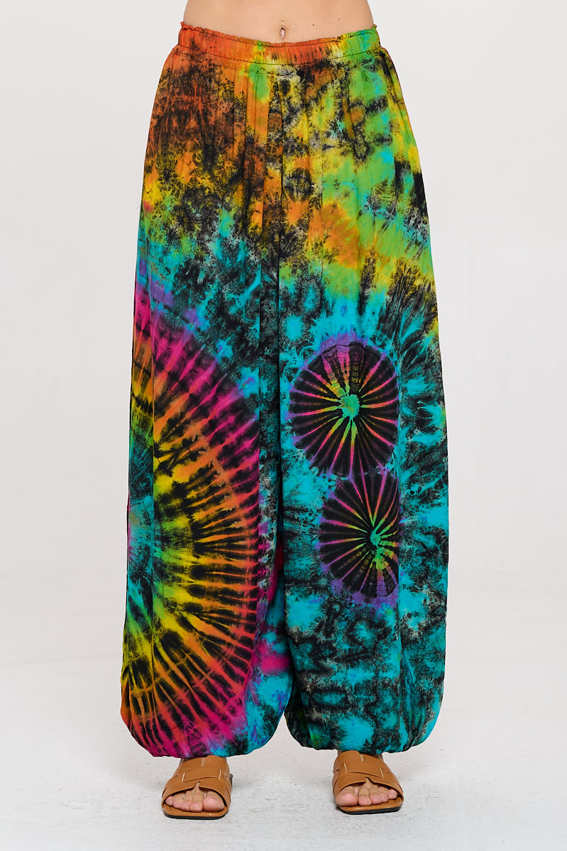 Rayon Purple tie dye harem pant