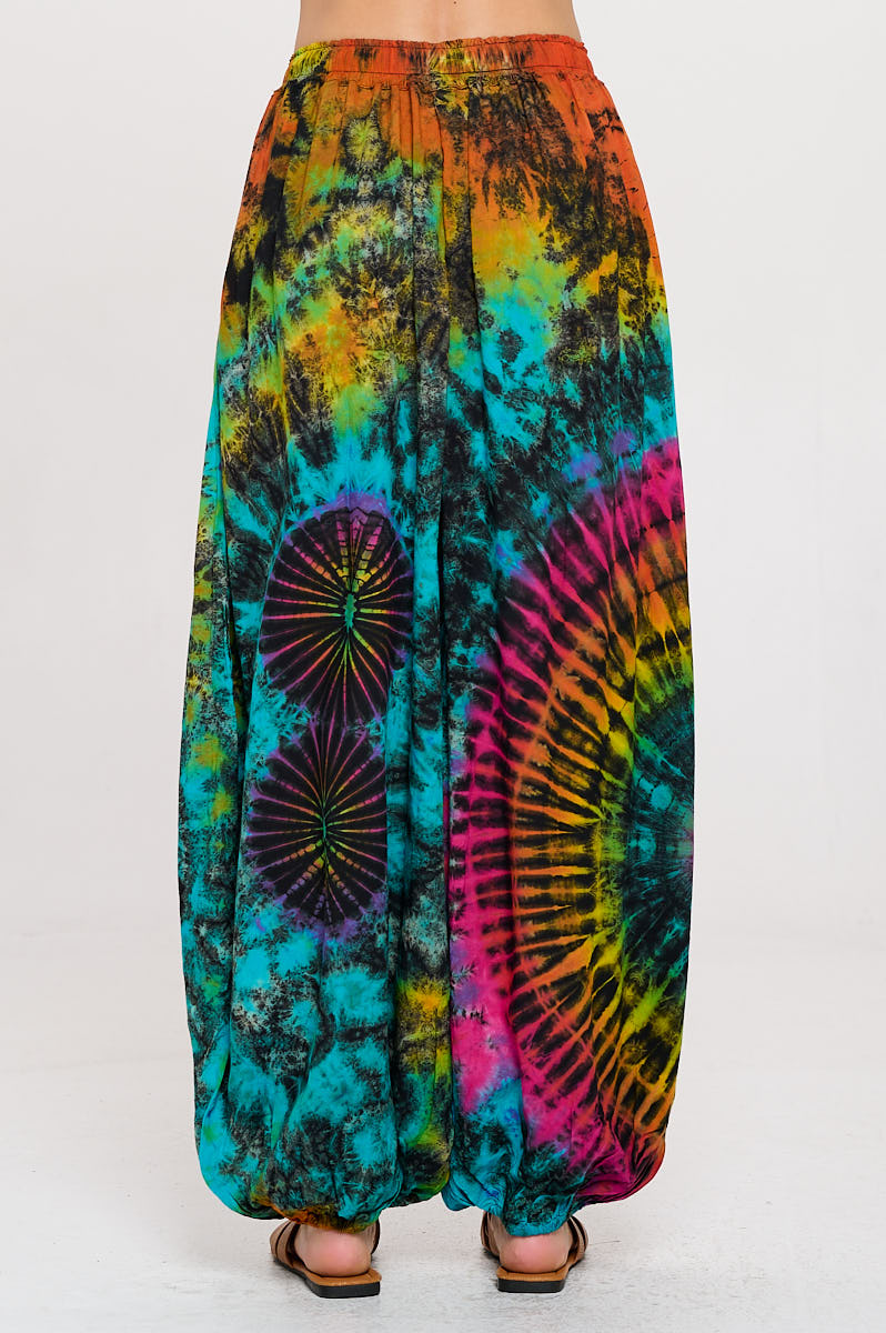 Rayon Purple tie dye harem pant