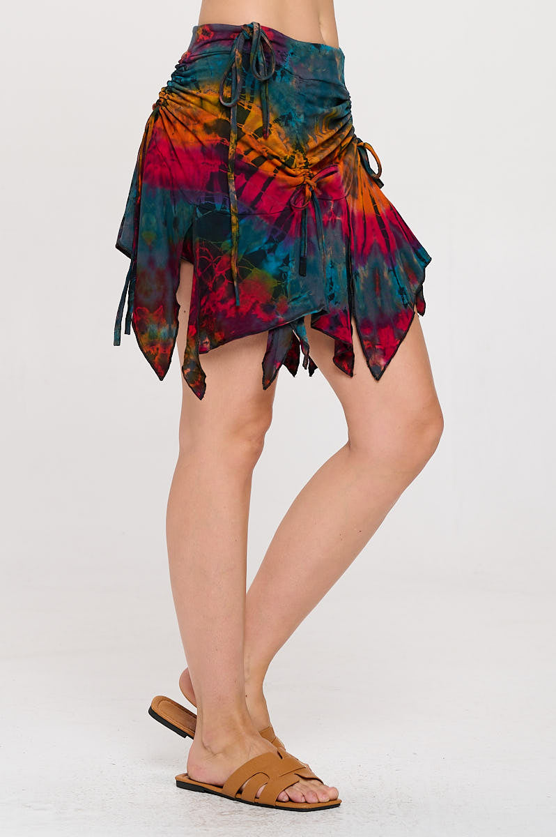 Tie dye top and skirt matching set