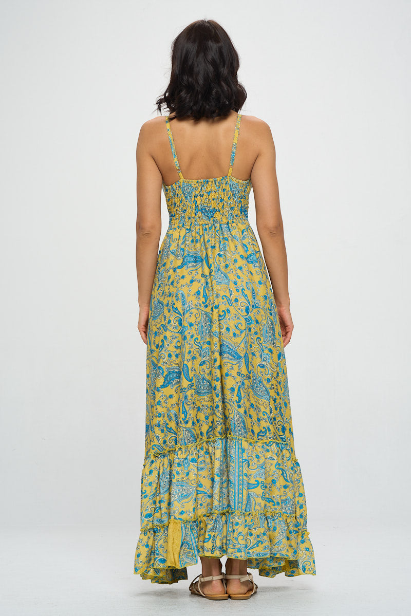 Bohemian Paisley Maxi Dress