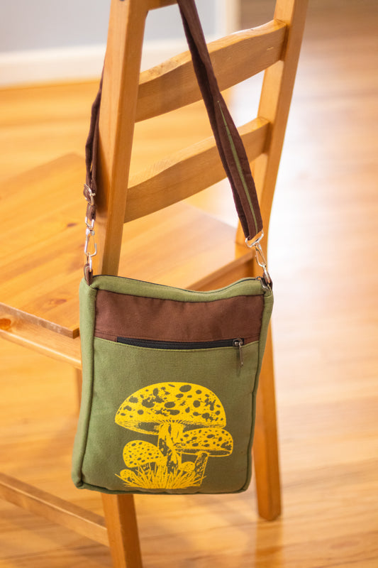 Mushroom messenger bags