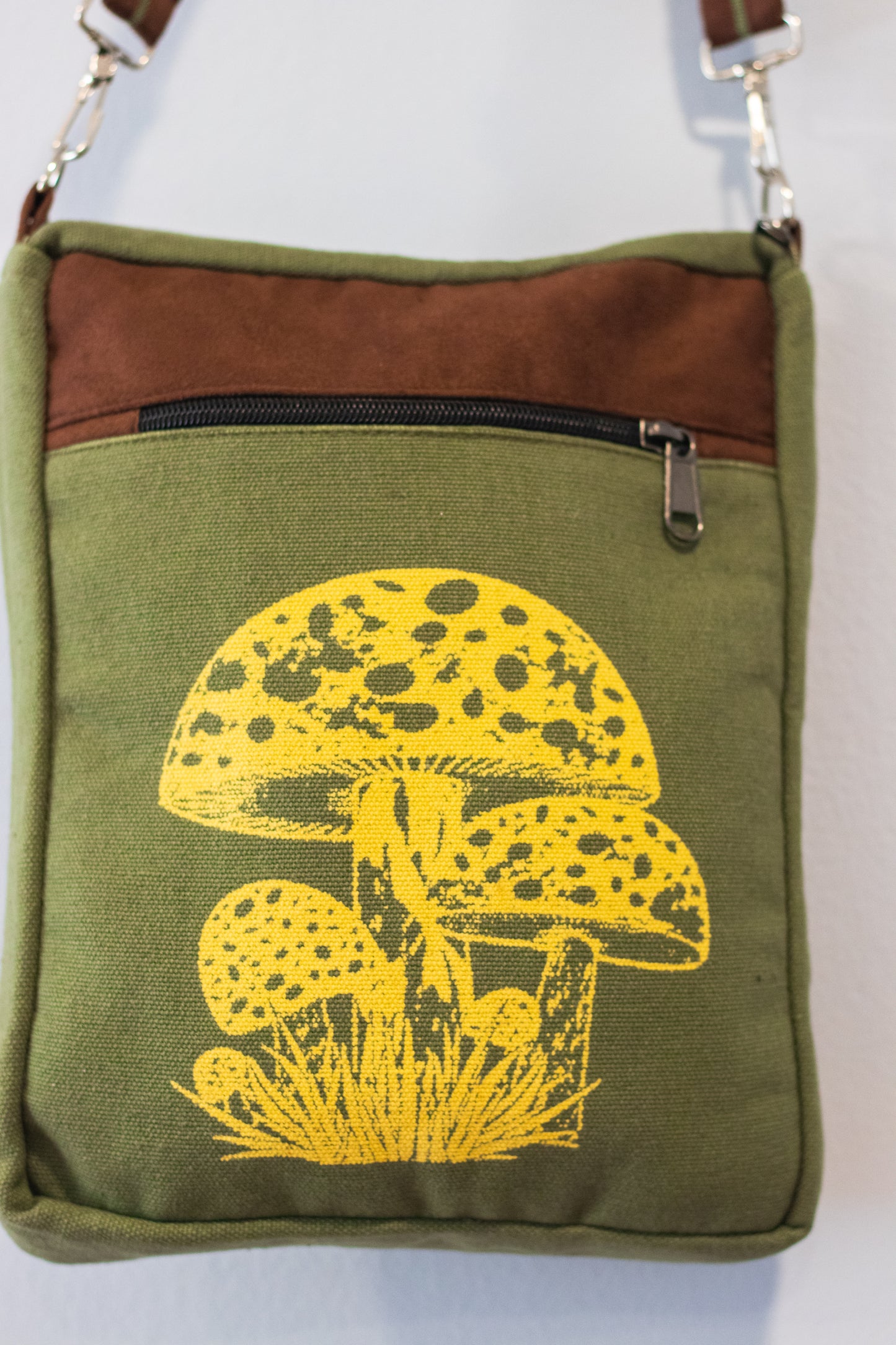 Mushroom messenger bags