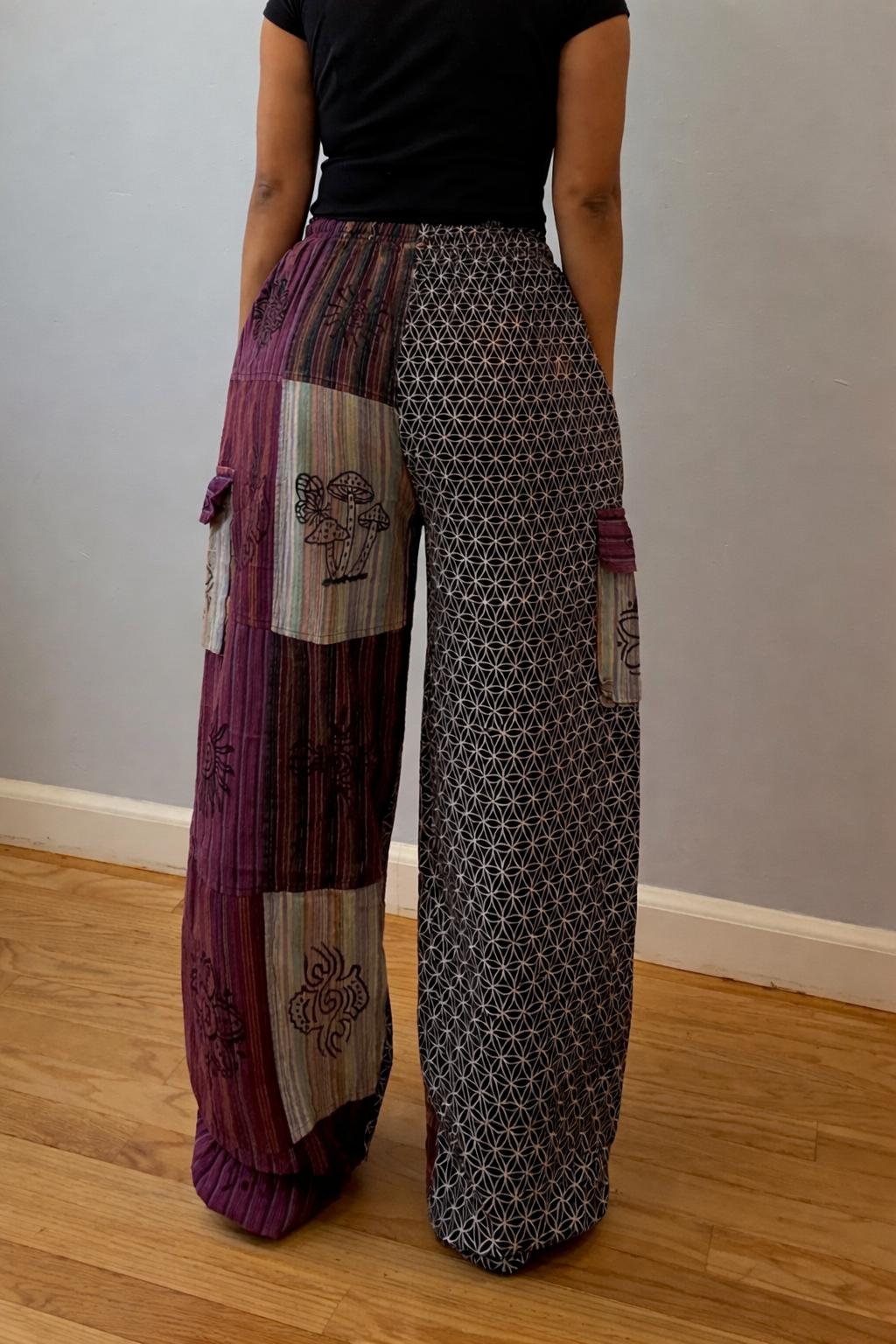 Flower of life patchworks pant