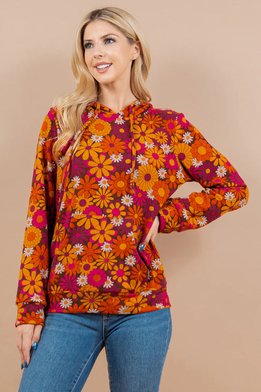 Hippie Daisey flowers hoodie