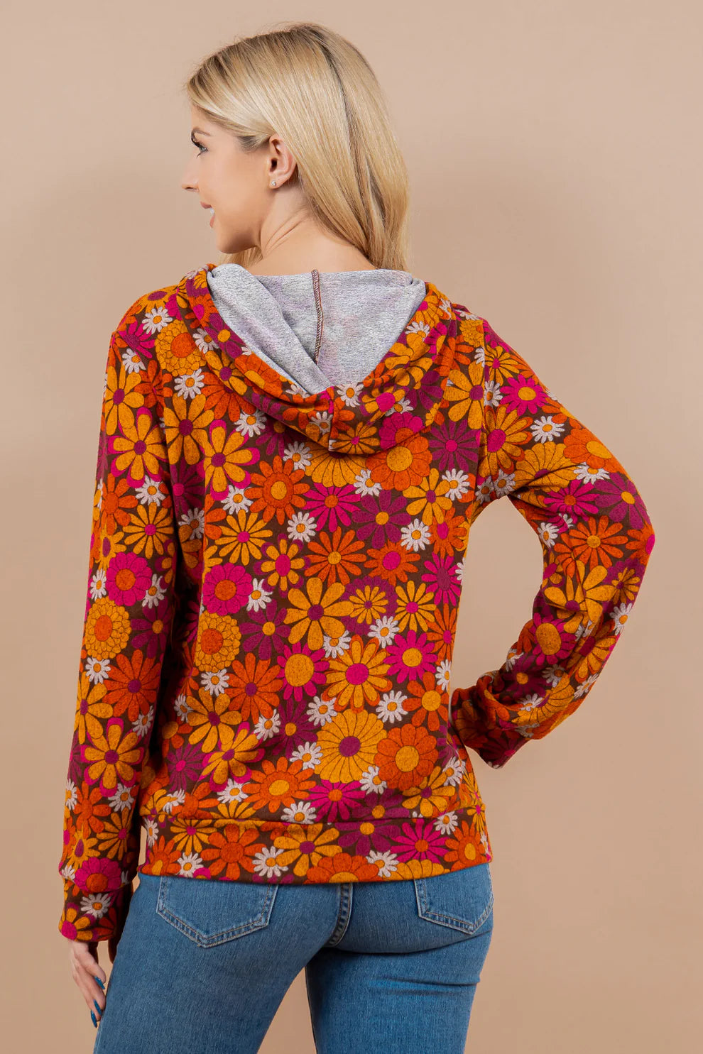 Hippie Daisey flowers hoodie