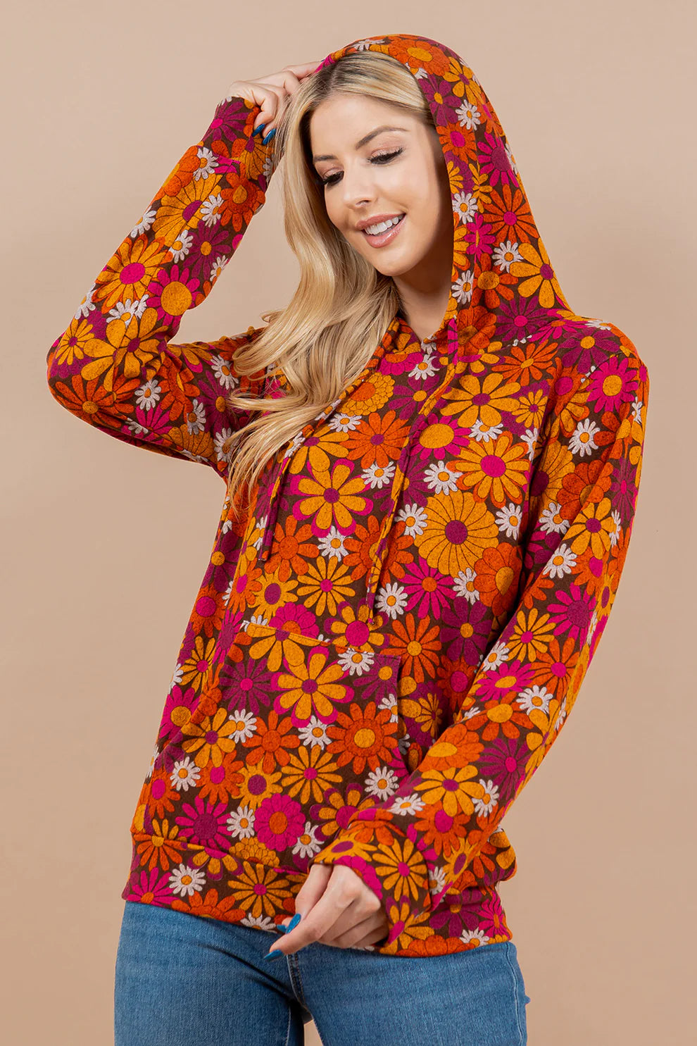 Hippie Daisey flowers hoodie