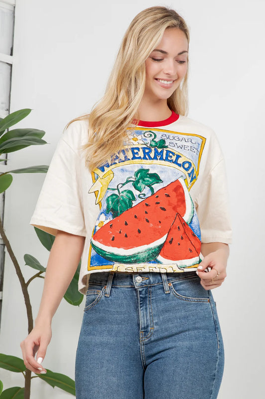 100% Cotton watremelon top