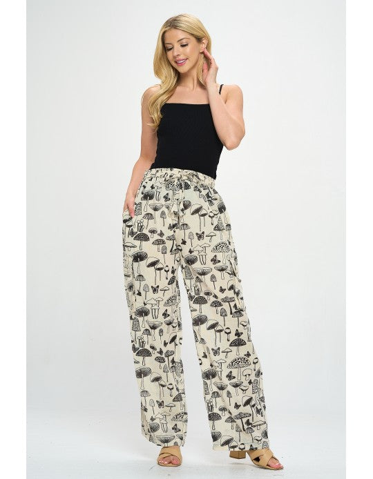 Mushrooms print cargo pant