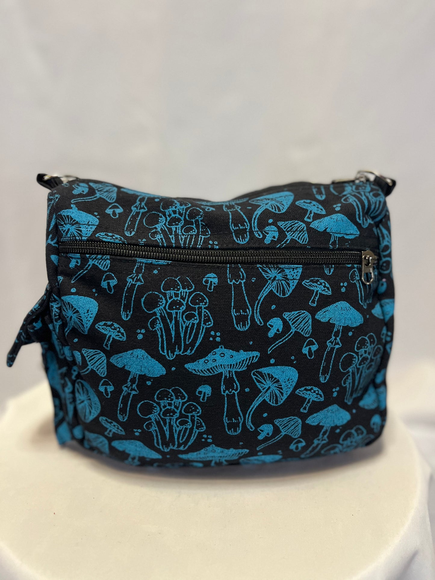 Small neon mushroom messenger bag- Blue