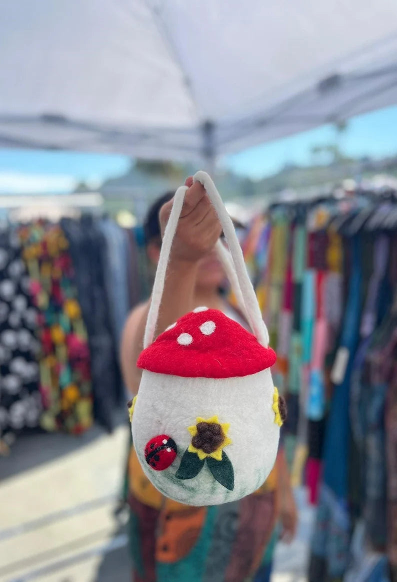 Felt mushroom bag