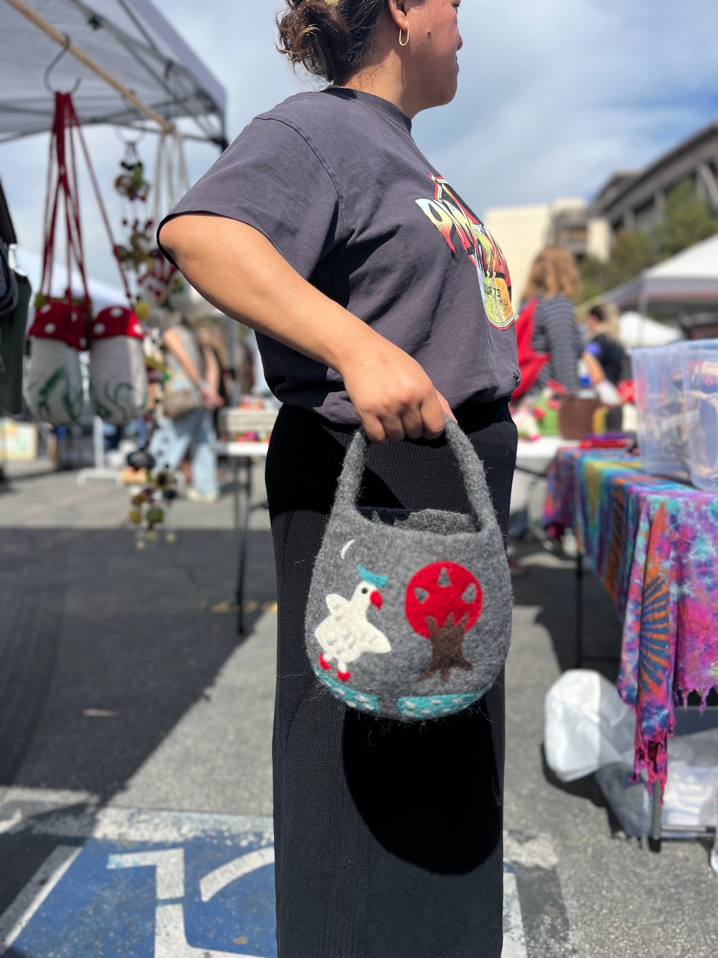 Needle felted bags