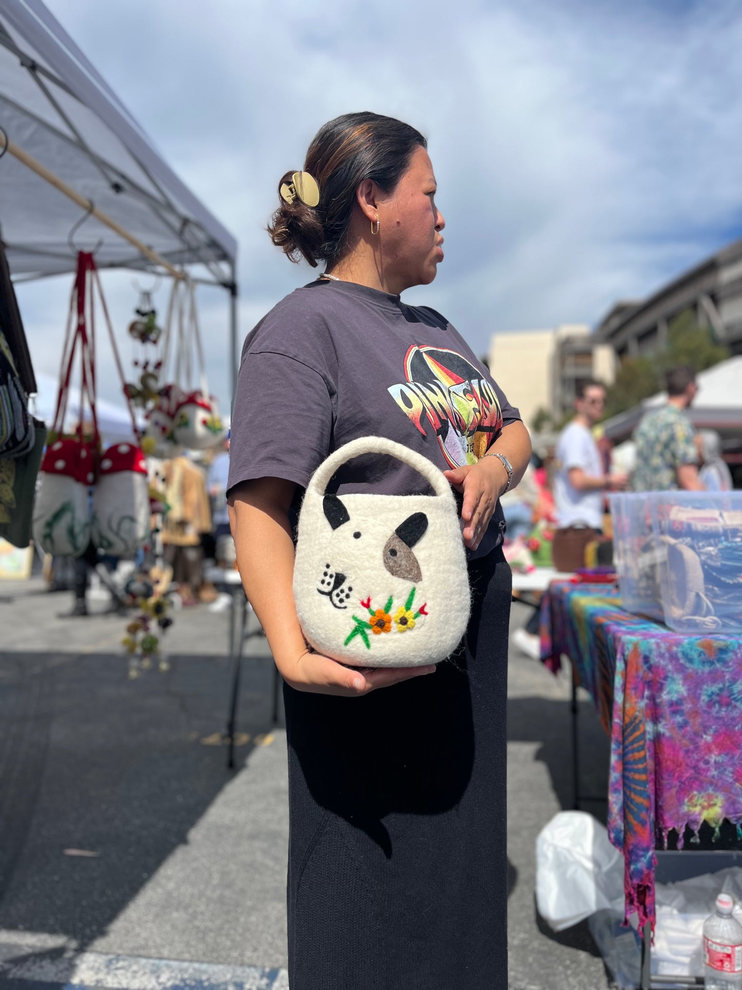 Needle felted bags