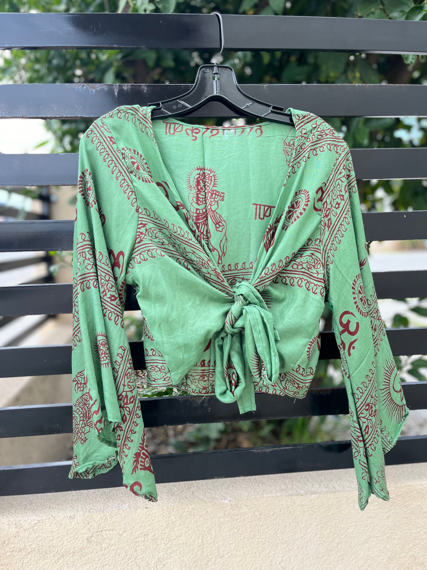 Om print boho top