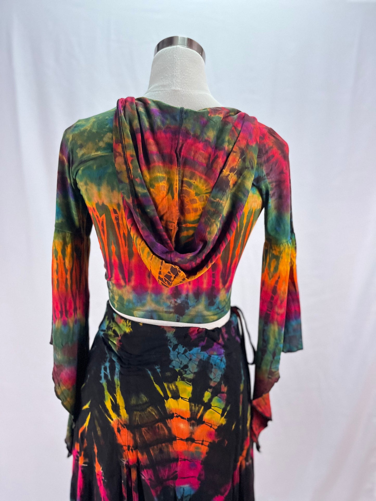 Tie dye boho front tie boho top