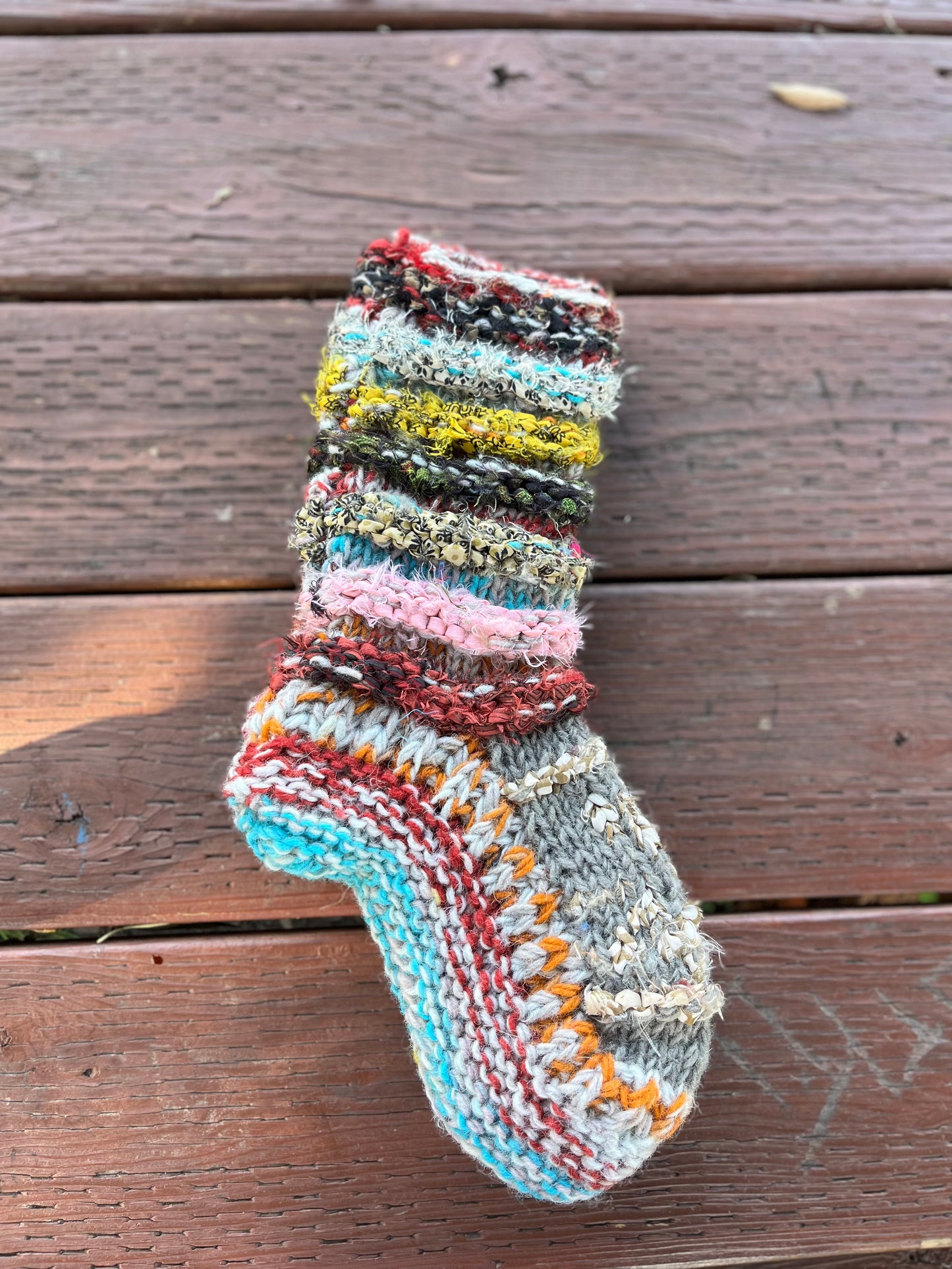 Hand knitted wool long socks