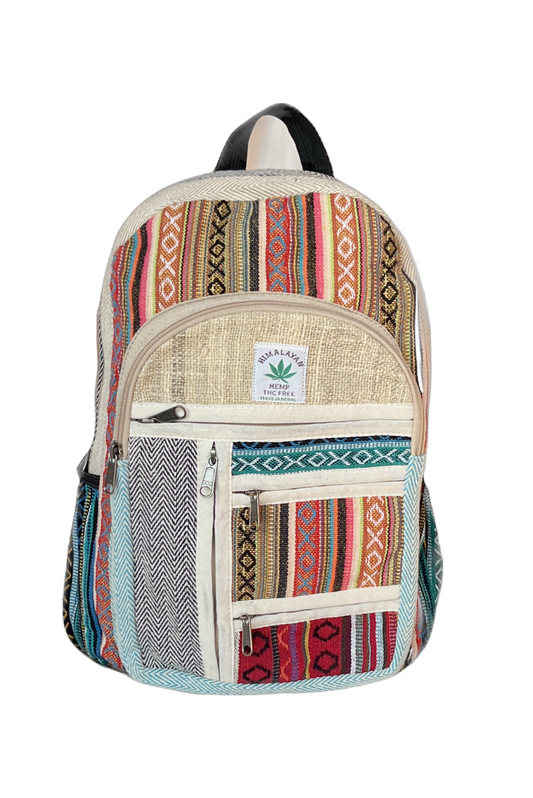 Large 17" cotton and hemp backpack