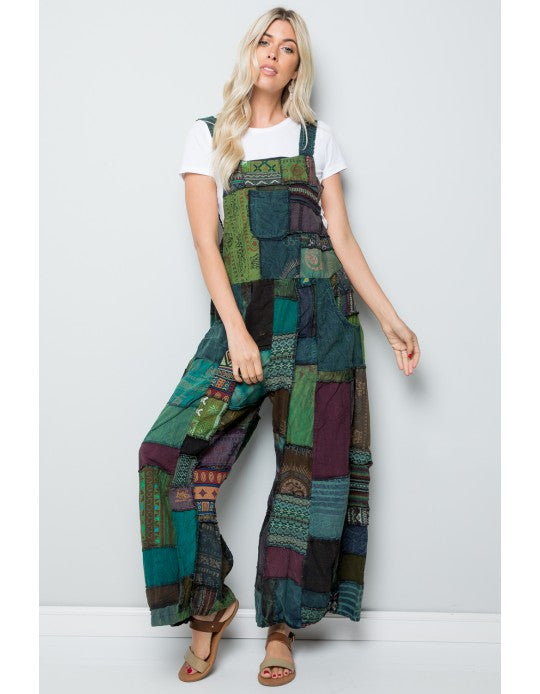 Patchworks Wide leg hippie Jumpsuit