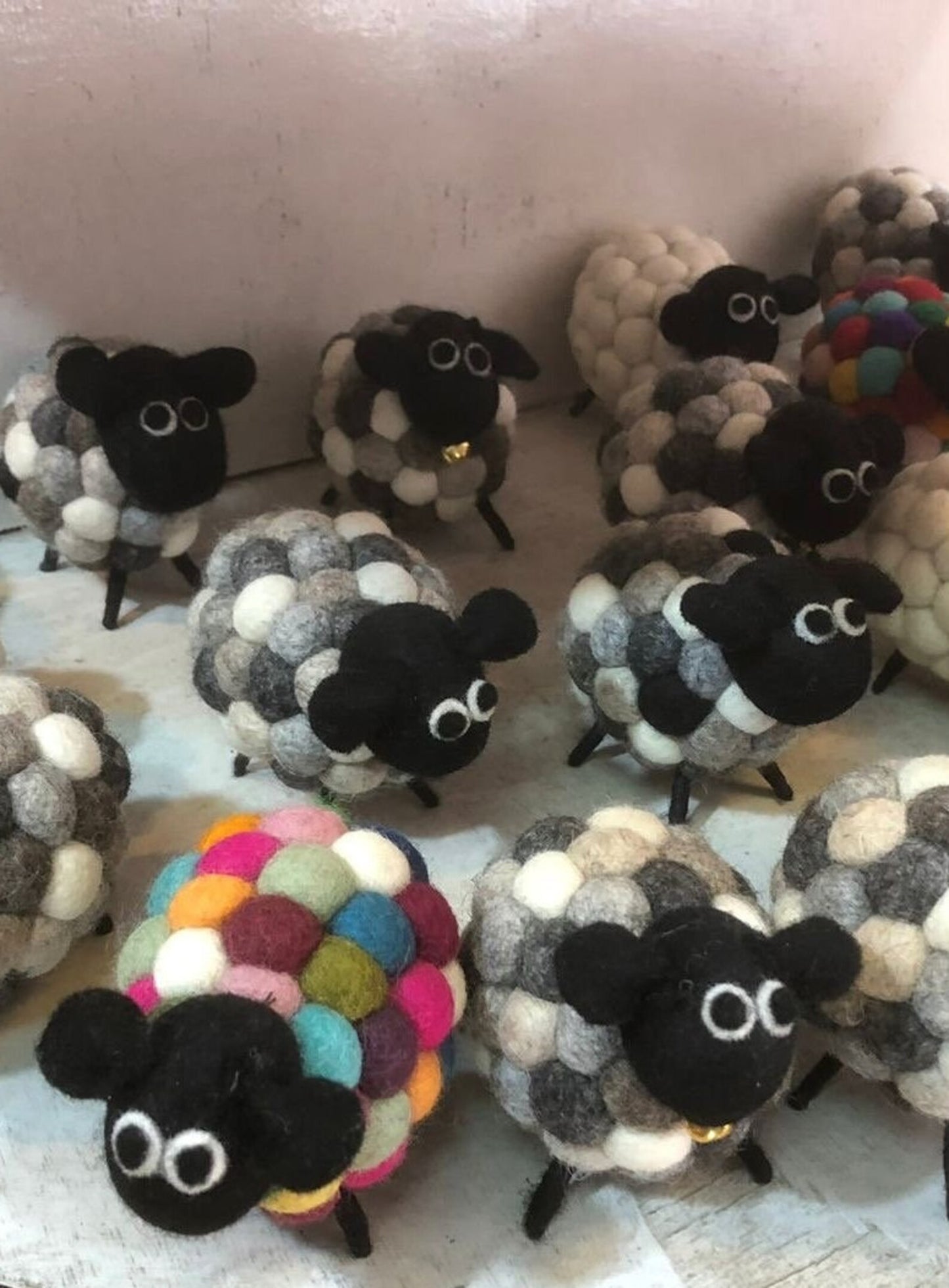 handmade wool balls sheep, animal toy